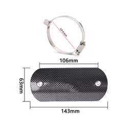 Motorcycle Exhaust Pipe Carbon Fiber Protector Heat Shield Cover Guard - 8-Yoshimura Sticker