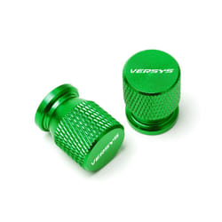 VERSYS Motorcycle Tire Valve Air Port Stem Cover Cap Plug CNC Aluminum - Green