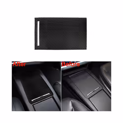Replacement For Tesla Model S Center Console Storage Box Panel Cover Carbon Fiber Sticker Trim Decor Car Accessories