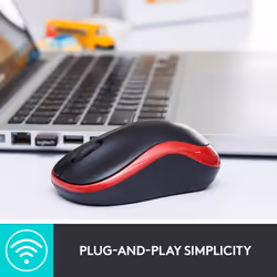 Logitech M186 Wireless Mouse, 2.4GHz with USB Mini Receiver