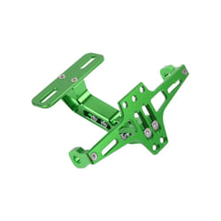 Universal Motorcycle Rear License Plate Holder Frame Adjustable Turn Signal - green