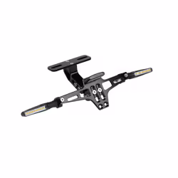 Universal Motorcycle Rear License Plate Holder Frame Adjustable Turn Signal - Gold