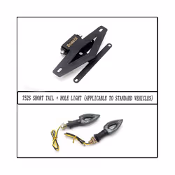 Motorcycle Rear License Registration Plate Tail Frame Holder Bracket Folding - 752S standard 1