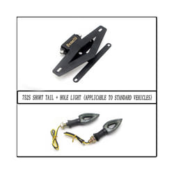 Motorcycle Rear License Registration Plate Tail Frame Holder Bracket Folding - 752S standard 1
