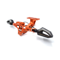 Motorcycle license plate bracket CNC aluminum alloy with LED For KTM 200 - Ivory