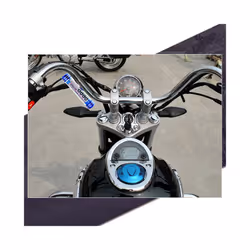 1pc Motorcycle Motorbike Tube Tax Disc Cylindrical Holder Frame License - Gold