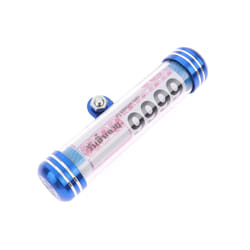 1pc Motorcycle Motorbike Tube Tax Disc Cylindrical Holder Frame License - Blue