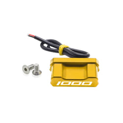 Rear License Plate Holder Bracket with Light Tail Tidy Fender Eliminator - gold LED lights