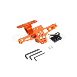Universal Motorcycle License Plate Holder Frame With LED For Kawasaki - Orange