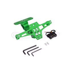 Universal Motorcycle License Plate Holder Frame With LED For Kawasaki - Orange