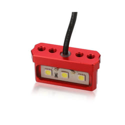 Motorcycle License Plate Mount Bracket Number Registration Holder For - Red LED light