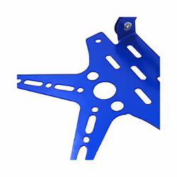 Motorcycle Short Fender R15 License Plate Holder Bracket Foldable Registration - Yellow