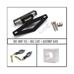 Motorcycle Rear License Registration Plate Tail Frame Holder Bracket Folding - 502C Combination 1