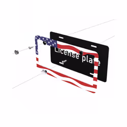 American Specification License Plate Frame License Plate Bracket Aluminum - 2