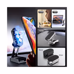 360 Rotatable  Universal Car Phone Holder for IPhone Xiaomi 360 Metal - Silver