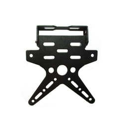 Motorcycle License Holder Mount Bracket Adjusted Registration Number Plate - black
