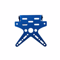 Motorcycle License Holder Mount Bracket Adjusted Registration Number Plate - Blue