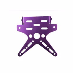 Motorcycle License Holder Mount Bracket Adjusted Registration Number Plate - Red