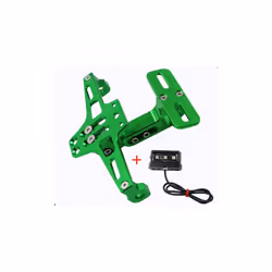 Motorcycle Universal Adjustable Rear Tail Tidy License Plate Holder Bracket - Green