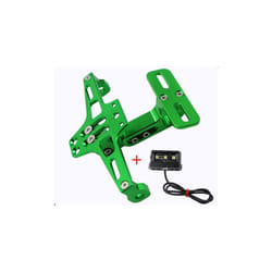 Motorcycle Universal Adjustable Rear Tail Tidy License Plate Holder Bracket - Green