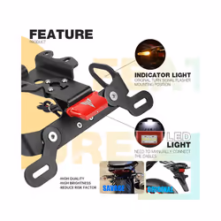 MT07 License Plate Holder For YAMAHA MT-07 FZ-07 2014-2023 YZF R7 2021 - Red