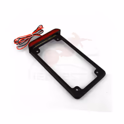 Universal Aluminum Motorcycle 4"*7" led Reflector License Number Plate - LED Vertical Black
