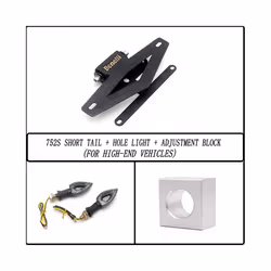 Motorcycle Rear License Registration Plate Tail Frame Holder Bracket Folding - 752S plug