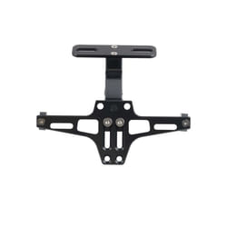 Universal Motorcycle Rear License Plate Holder Frame Adjustable Turn Signal - black