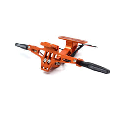 Motorcycle license plate bracket CNC aluminum alloy with LED For KTM 200 - Orange
