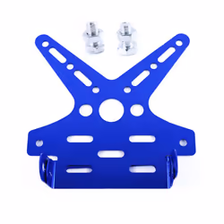 Electroplate Aluminum Alloy Motorcycle Rear License Plate Frame Motorbike - blue