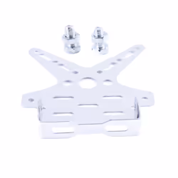 Electroplate Aluminum Alloy Motorcycle Rear License Plate Frame Motorbike - sliver