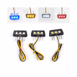 1pc 12V  LED light Waterproof Motorcycle License Light Motorcycle License - yellow
