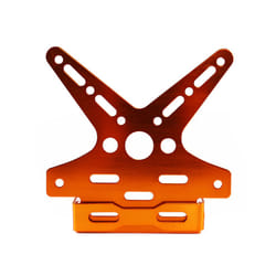 Electroplate Aluminum Alloy Motorcycle Rear License Plate Frame Motorbike - gold