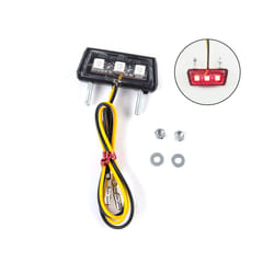 1pc 12V  LED light Waterproof Motorcycle License Light Motorcycle License - red
