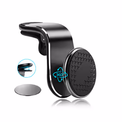 Magnetic Car Phone Holder Air Vent Magnet Mount GPS Smartphone Phone Holder - Silver Fixed Holder