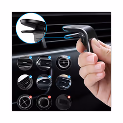 Magnetic Car Phone Holder Air Vent Magnet Mount GPS Smartphone Phone Holder - Silver Fixed Holder