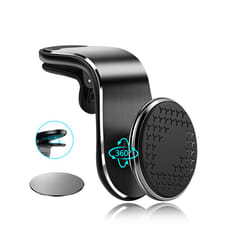 Magnetic Car Phone Holder Air Vent Magnet Mount GPS Smartphone Phone Holder - Black Rotate Holder