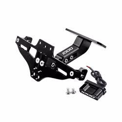 Rear License Plate Holder Bracket with Light Tail Tidy Fender Eliminator - black