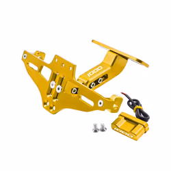 Rear License Plate Holder Bracket with Light Tail Tidy Fender Eliminator - gold