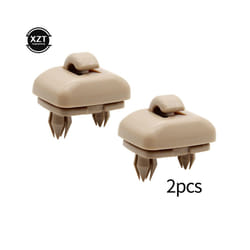 Car Sun Visor Retainer Hook Fastener Clip Holder Bracket For Audi A1 A3 - Beige 2pcs