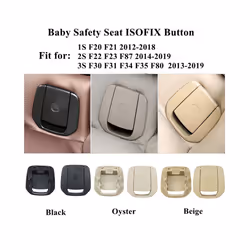 Car Rear Child Seat Anchor Safety Isofix Cover Trim For Bmw 1 2 3 Series - Black Cover