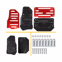 1set Universal Aluminum Automatic Transmission Car Pedal Cover Non-slip - D