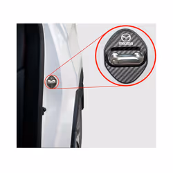 4pcs/lot Car Door Lock Protective Cover For Stainless Steel Case For Mazda - Silver