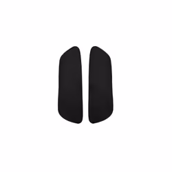 Car Microfiber Leather Interior 2pcs Front Door Panel Cover Sticker Trim - Black