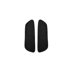 Car Microfiber Leather Interior 2pcs Front Door Panel Cover Sticker Trim - Black