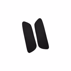Car Microfiber Leather Interior 2pcs Front Door Panel Cover Sticker Trim - Black