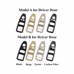 Black Beige Carbon Lhd Rhd Car Interior Door Window Switch Panel Cover - Rear Carbon 1pc