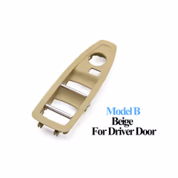 Black Beige Carbon Lhd Rhd Car Interior Door Window Switch Panel Cover - Beige B Driver Door
