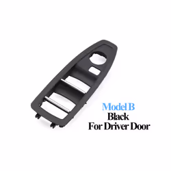 Black Beige Carbon Lhd Rhd Car Interior Door Window Switch Panel Cover - Black B Driver Door