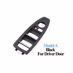 Black Beige Carbon Lhd Rhd Car Interior Door Window Switch Panel Cover - Black A Driver Door